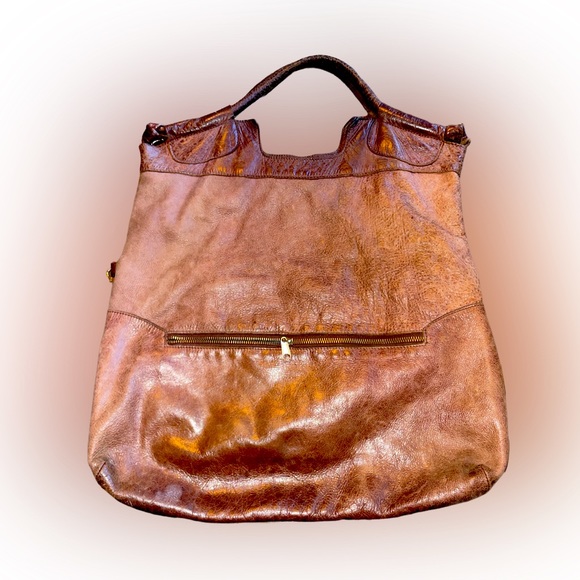 Anna Corinna Large Brown Leather Shoulder Bag - Picture 2 of 3